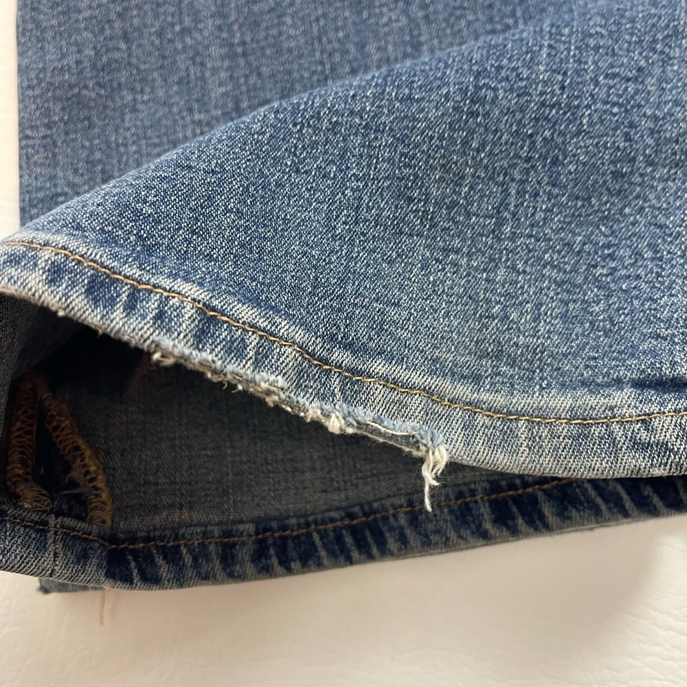 Levi’s 518 Superlow Bootcut Jeans Juniors 7M Butterfly Patch Y2K - Picture 13 of 16
